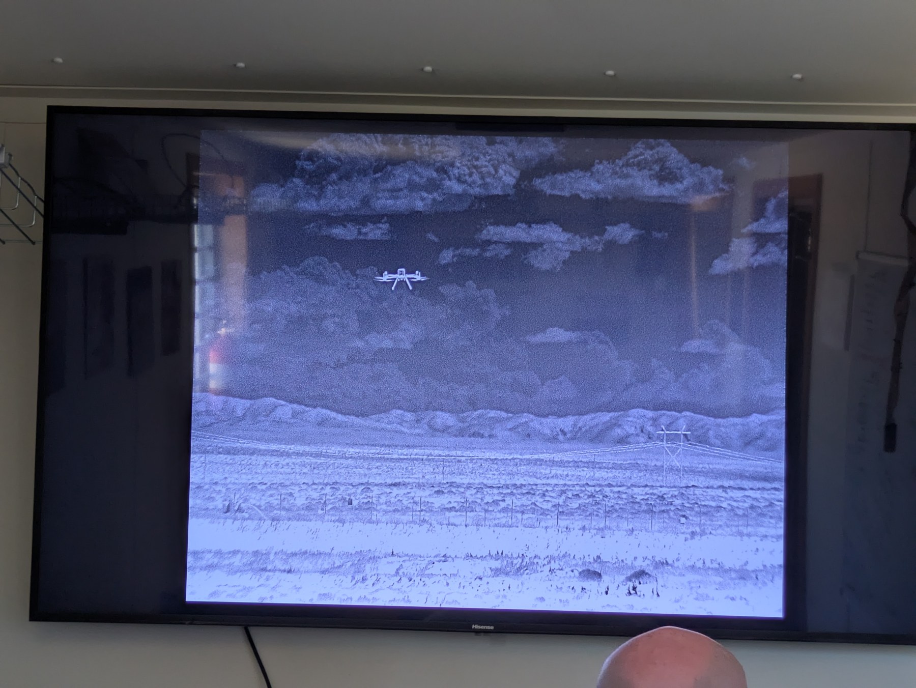 Thermal imaging demonstration on a monitor